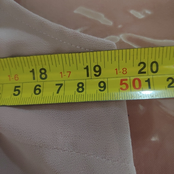 Monteau Pink Ruffled Cap Sleeve Blouse L - Picture 6 of 8